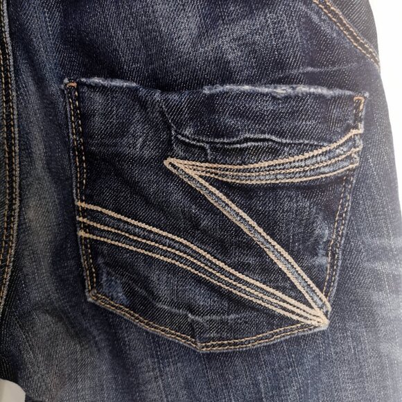 DYLAN GEORGE Jeans JEZEBEL Regular Rise Flare Ring Spun Blue Denim SIZE 24 - Picture 4 of 7